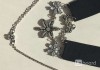 Фото Колье чокер бижутерия украшение стразы сваровски swarovski кристаллы камни белые цветы цепь цепочка